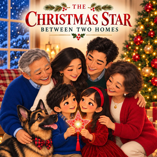Christmas Star Between Two Homes