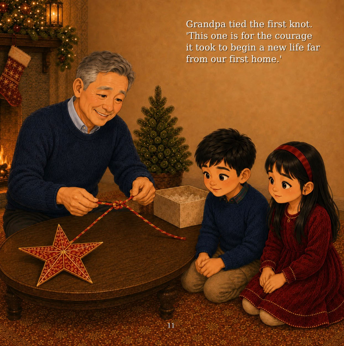 Christmas Star Between Two Homes